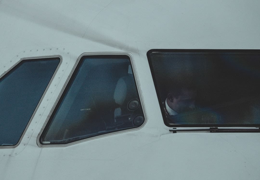 Air Carrier Access Act. A close up of the inside of a plane door