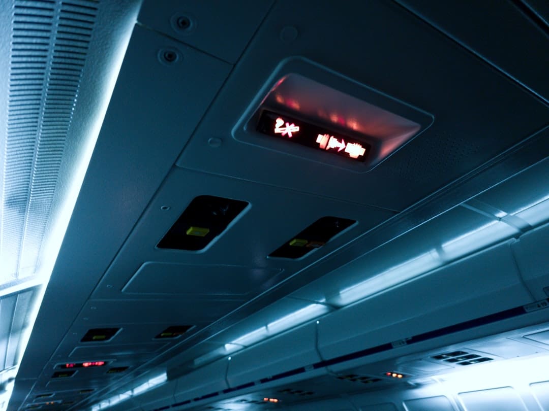 airline service dog policies — a view of the inside of a plane's cabin